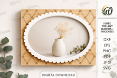 Coquette Photo Frame Laser Cut. Picture Frame SVG Product Image 1