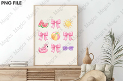Coquette Pink Bow Summer PNG Product Image 3