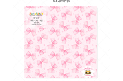 Coquette Pink Bow Gingham Seamless Pattern PNG, UV DTF Print Product Image 2