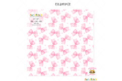Coquette Pink Bow Gingham Seamless Pattern PNG, UV DTF Print Product Image 3