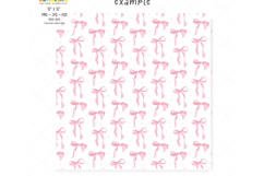 Coquette Pink Ribbon Bow Pattern Seamless, UV DTF printable Product Image 2