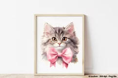 Coquette Png Kitten Sublimation  Girly Vintage Kitten Png