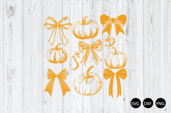 Coquette Fall SVG, Pumpkin SVG, Autumn SVG Product Image 1