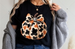 Coquette Pumpkin Bow PNG, Fall Sublimation Design, Autumn Product Image 4