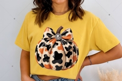 Coquette Pumpkin Bow PNG, Fall Sublimation Design, Autumn Product Image 5