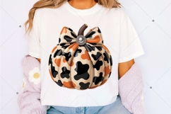 Coquette Pumpkin Bow PNG, Fall Sublimation Design, Autumn Product Image 3
