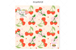 Retro Coquette Strawberry Pattern Set , UV DTF printable Product Image 2