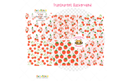Retro Coquette Strawberry Pattern Set , UV DTF printable Product Image 6