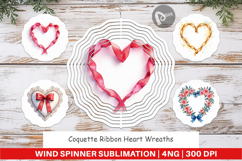 Coquette Ribbon Wreaths Wind Spinner Product Image 1