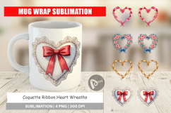 Coquette Ribbon Wreaths Mug Wrap Product Image 1
