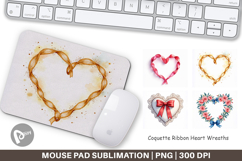 Coquette Ribbon Wreaths Mouse Pad Product Image 1