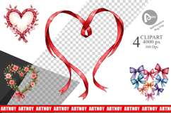 Coquette Ribbon Wreaths Sublimation Product Image 1