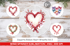 Coquette Ribbon Wreaths Wind Spinner Product Image 1