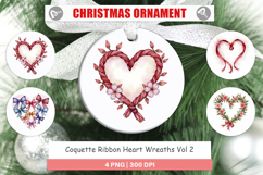 Coquette Ribbon Wreaths Ornament Product Image 1