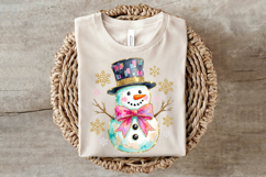 Coquette Snowman Brushstroke Glitter PNG Product Image 2