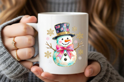 Coquette Snowman Brushstroke Glitter PNG Product Image 3