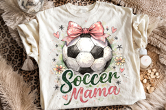Coquette Soccer Mama PNG, Soccer PNG Sublimation, Sports PNG Product Image 1