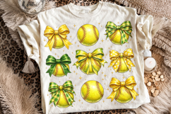 Softball Coquette Bow PNG Sublimation Design, Softball Mama Product Image 1