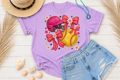 Coquette Softball PNG, Girly Baseball Helmet Sublimation Product Image 2