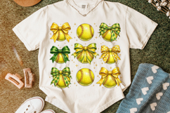 Softball Coquette Bow PNG Sublimation Design, Softball Mama Product Image 5