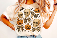 Halloween Coquette Bow PNG, Skull Halloween PNG, Spooky PNG Product Image 2