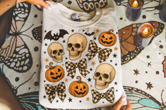 Halloween Coquette Bow PNG, Skull Halloween PNG, Spooky PNG Product Image 3