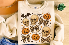 Halloween Coquette Bow PNG, Skull Halloween PNG, Spooky PNG Product Image 4