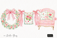 Watercolor Coquette Spring Clipart | Spring PNG Product Image 2
