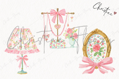 Watercolor Coquette Spring Clipart | Spring PNG Product Image 3