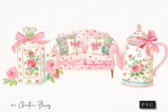 Watercolor Coquette Spring Clipart | Spring PNG Product Image 1