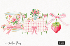 Watercolor Coquette Spring Clipart | Spring PNG Product Image 1
