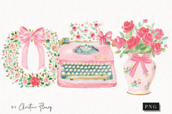 Watercolor Coquette Spring Clipart | Spring PNG Product Image 1