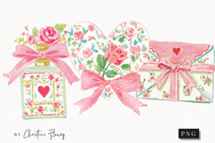 Watercolor Coquette Spring Clipart | Spring PNG Product Image 1