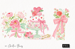 Watercolor Coquette Spring Clipart | Spring PNG Product Image 1