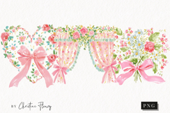 Watercolor Coquette Spring Clipart | Spring PNG Product Image 1