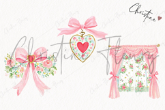 Watercolor Coquette Spring Clipart | Spring PNG Product Image 3
