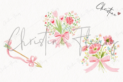 Watercolor Coquette Spring Clipart | Spring PNG Product Image 3