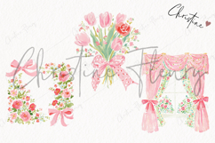 Watercolor Coquette Spring Clipart | Spring PNG Product Image 3
