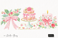 Watercolor Coquette Spring Clipart | Spring PNG Product Image 1