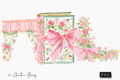 Watercolor Coquette Spring Clipart | Spring PNG Product Image 1