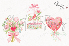 Watercolor Coquette Spring Clipart | Spring PNG Product Image 3