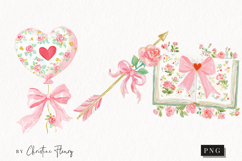 Watercolor Coquette Spring Clipart | Spring PNG Product Image 1