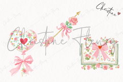 Watercolor Coquette Spring Clipart | Spring PNG Product Image 3