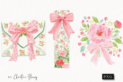 Watercolor Coquette Spring Clipart | Spring PNG Product Image 1