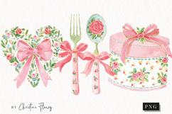 Watercolor Coquette Spring Clipart | Spring PNG Product Image 1