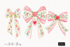 Coquette Spring Bow Clipart | Spring PNG Product Image 1