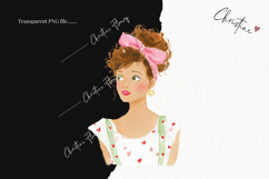 Watercolor Spring Woman Clipart | Spring PNG Product Image 2