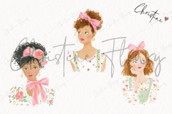 Watercolor Spring Woman Clipart | Spring PNG Product Image 3