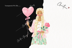 Watercolor Spring Woman Clipart | Spring PNG Product Image 2