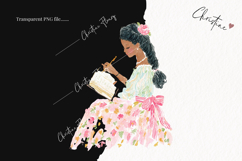 Watercolor Spring Woman Clipart | Spring PNG Product Image 2